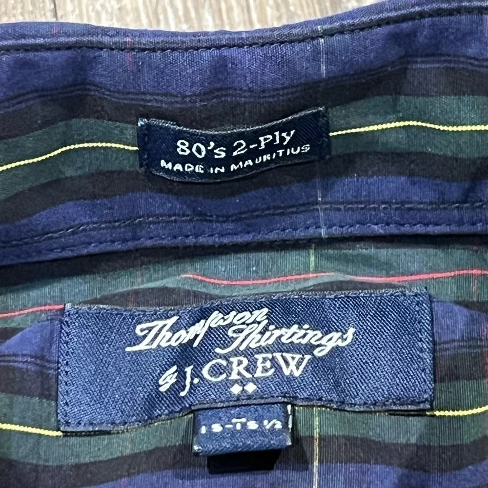 J. Crew Medium 15-15.5 Thompson Tartan Plaid Holiday Christmas Button Down Shirt